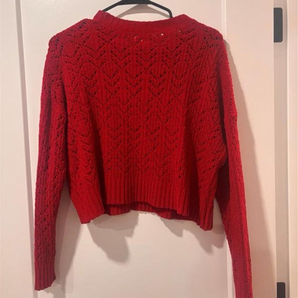 American Eagle | Womens Red Cropped Sweater | Size: S - Picture 3 of 4